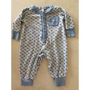 Vintage Rainbow Tag Gymboree Jumpsuit / one piece / pocket /  airplane sz 6-12